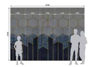 Wall Mural Geometric Abstraction, 375 x 270 cm, FTNS 1287 - Image 5