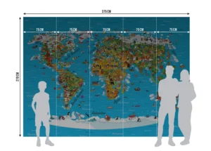 Dětská fototapeta Dětská Mapa Světa | Výroba | 375 x 270 cm | FTNS 2441 - Obrázek 5