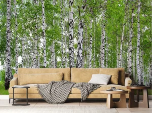 Wall Mural Birch Forest, Premium Non-woven Wallpaper, 375 x 270 cm, FTNS 2448 - Image 5