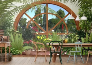 Wall Mural Winter Garden, Premium Non-woven Wallpaper, 375 x 270 cm, FTNS 2457