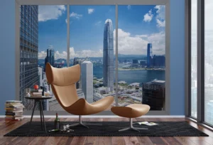 Wall Mural Window to City, 375 x 270 cm, FTNS 2470