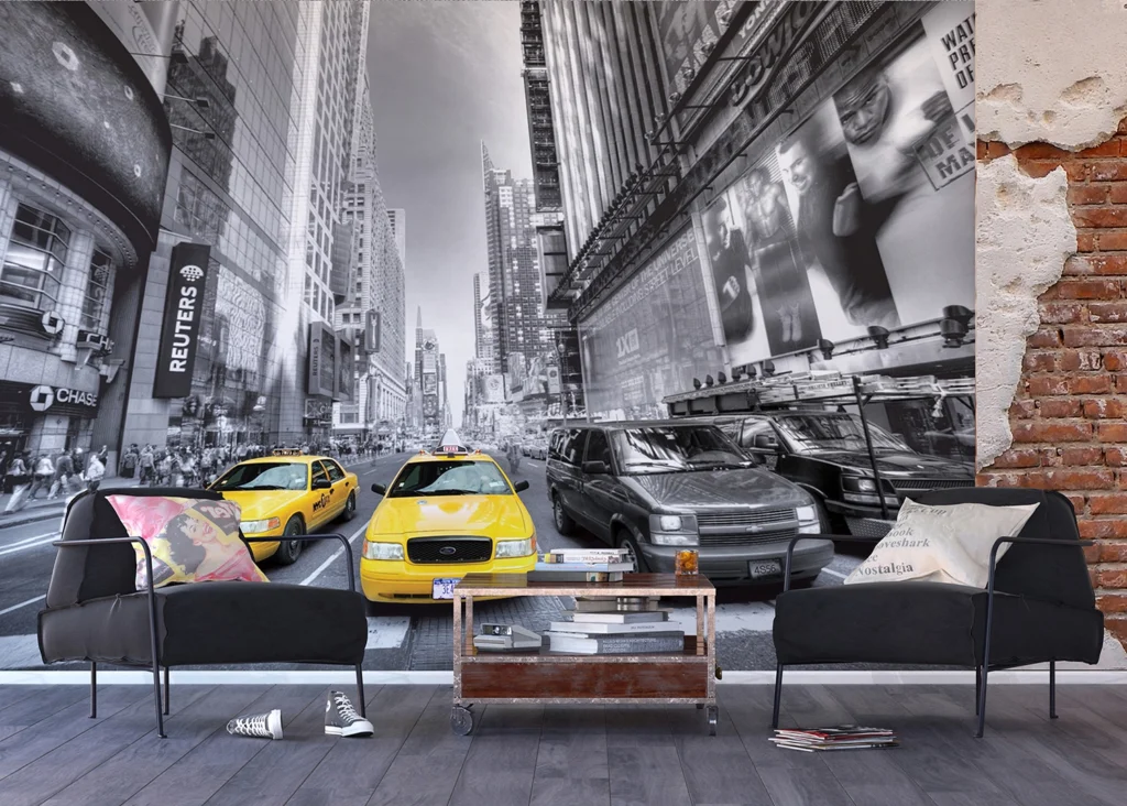 Wall Mural Yellow Cab, 375 x 270 cm, FTNS 2474