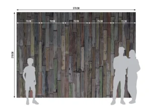 Fototapeta Dřevěný Obklad | Vliesová fototapeta na zed' | 360 x 270 cm | FTNS 2478 - Obrázek 5