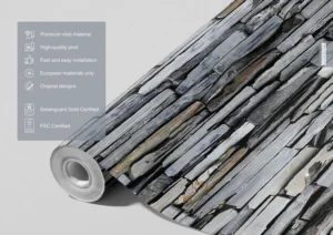 Fototapeta Břidlicový Kámen | Vliesová fototapeta na zed' | 375 x 270 cm | FTNS 2479 - Obrázek 3