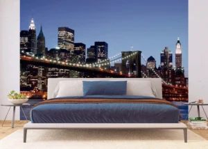 Wall Mural Brooklyn Bridge at Dusk, 375 x 270 cm, FTNS 2472 - Obrázek 2