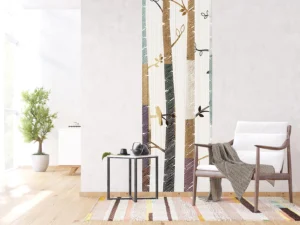 Dětská vliesová fototapeta na zed' Ptáčci na Stromech | 90 x 270 cm | FTNV L3701 - Obrázek 3