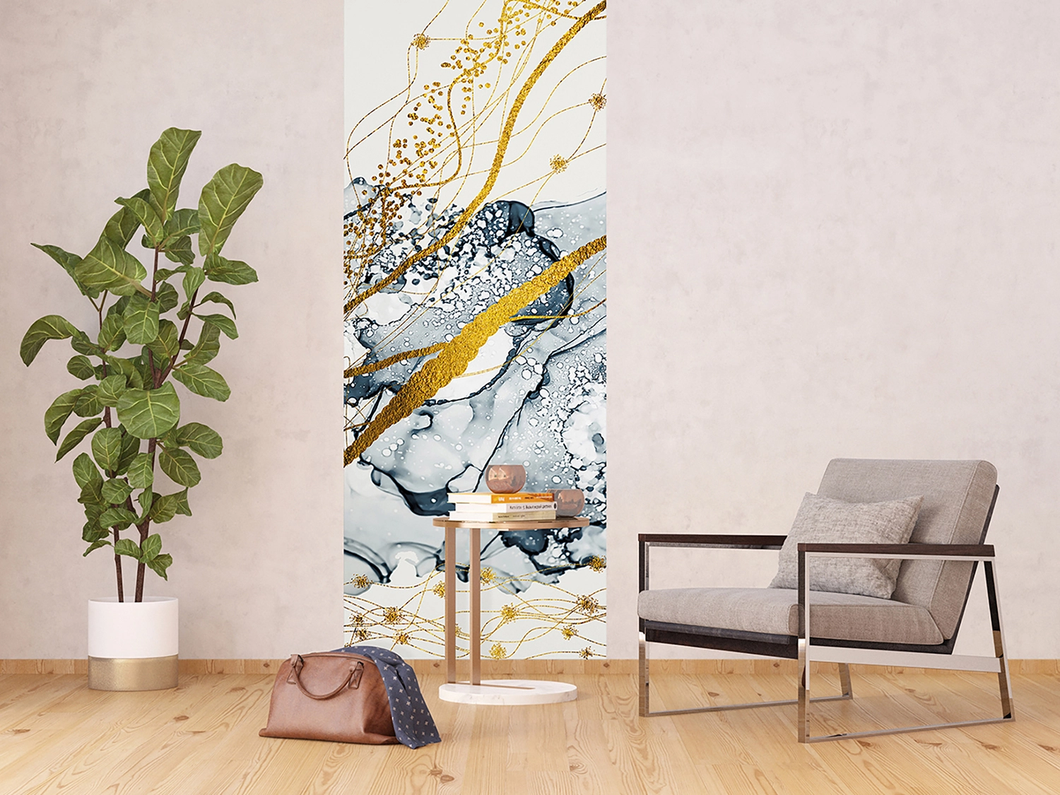 FTNVL_3719_INTERIOR-1.webp Wall Mural Abstract on Blue, 90 x 270 cm, FTNVL 3719