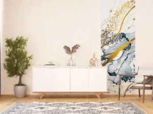 Wall Mural Abstract on Blue, 90 x 270 cm, FTNVL 3719 - Obrázek 3