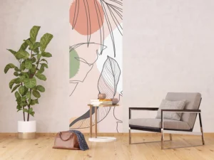 Vliesová fototapeta na zed' Jemné Tvary a Listy | 90 x 270 cm | FTNVL3731 - Obrázek 3