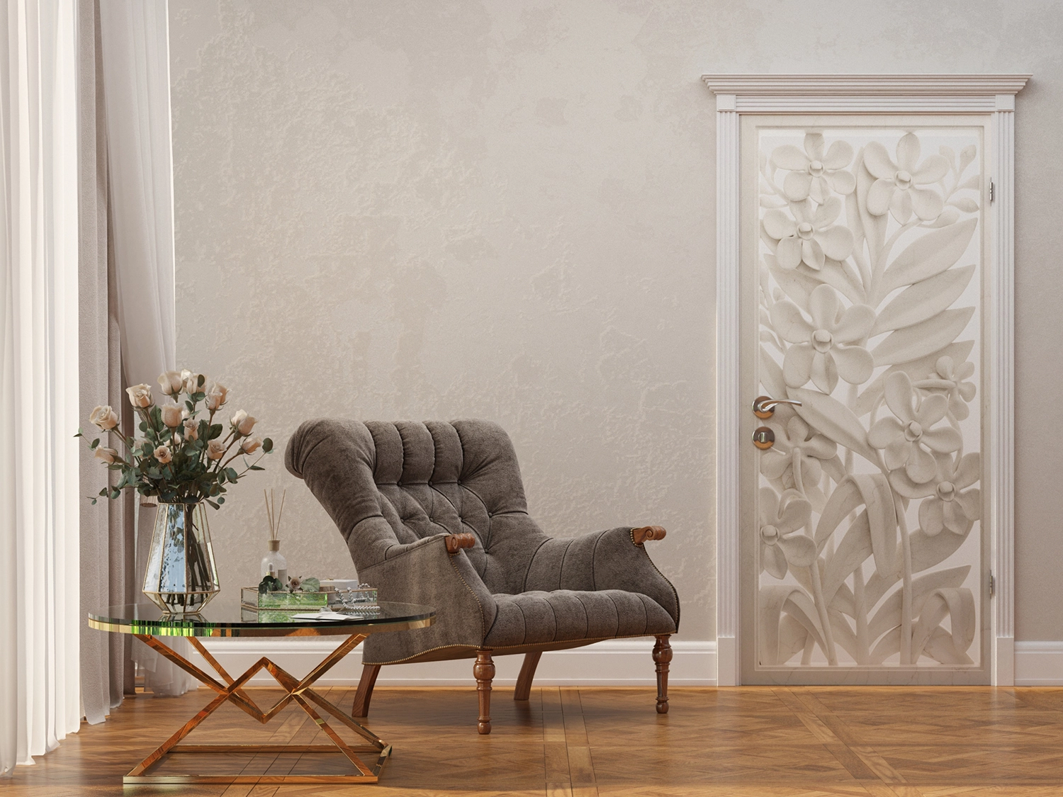 FTNV_2952_INTERIOR-1.webp Wall Mural Clay Flower, 90 x 202 cm, FTNV 2952