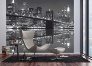 Fototapeta Noční pohled na Brooklynský most | Vliesová fototapeta na zed' | 360 x 270 cm, FTNXXL 0471