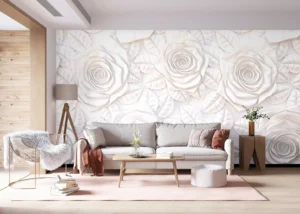 Wall Mural Wall of Roses, Premium Non-woven Wallpaper, 375 x 270 cm, FTNXXL 1226