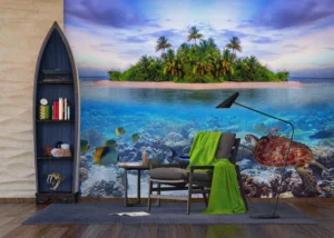 Wall Mural The Island, Premium Non-woven Wallpaper, 360 x 270 cm, FTNXXL 2406