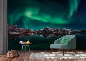 Wall Mural Northern Lights, Premium Non-woven Wallpaper, 375 x 270 cm, FTNXXL 3003 - Image 3