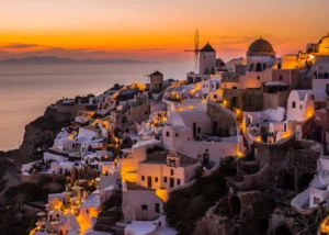 Fototapeta Výhled na Santorini | Vliesová fototapeta na zed' | 375 x 270 cm | FTNXXL 3018 - Obrázek 2