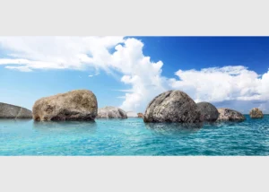 Vliesová fototapeta na zed' Balvany v Oceánu | 202 x 90 cm | FTNH 2730 - Obrázek 2