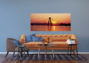 Vliesová fototapeta na zed' Golden Gate Při Západu Slunce | 202 x 90 cm | FTNH 2752