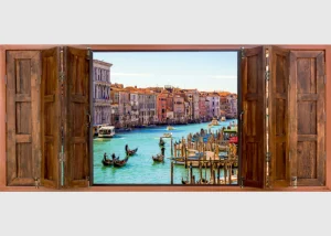 Vliesová fototapeta na zed' Okno do Benátek | 202 x 90 cm | FTNH 2753 - Obrázek 2