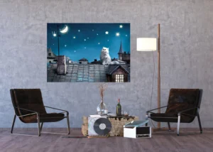 Vliesová fototapeta na zed' Kocour na Střeše | 155 x 110 cm | FTNM 2606 - Obrázek 3