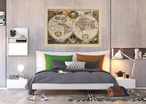 Vliesová fototapeta na zed' Historická Mapa Světa | 155 x 110 cm | FTNM 2630 - Obrázek 3