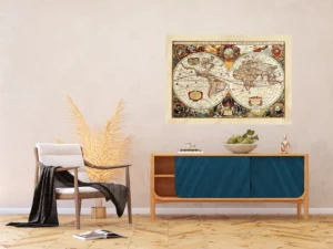 Vliesová fototapeta na zed' Historická Mapa Světa | 155 x 110 cm | FTNM 2630 - Obrázek 4