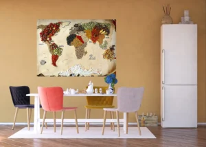 Vliesová fototapeta na zed' Mapa Světa Koření | 155 x 110 cm | FTNM 2679