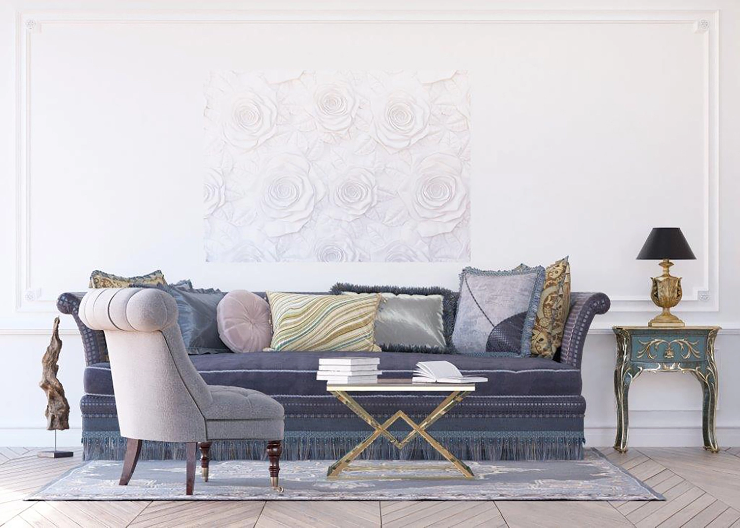 FTN_M_2689_INTERIOR-1-1.webp Vliesová fototapeta na zed' Sádrované Květy | 155 x 110 cm | FTNM 2689 - Obrázek 1