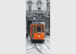 Wall Mural Orange Tram, 90 x 202 cm, FTNV 2882 - Obrázek 2