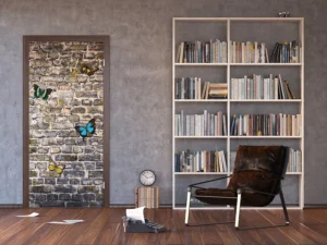 Vliesová fototapeta na zed' Motýli na Zdi | 202 x 90 cm | FTNV 2905