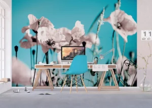 Wall Mural Poppies on Blue, 375 x 270 cm, FTNXXL 0118 - Image 5