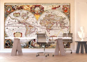 Fototapeta Historická Mapa | Vliesová fototapeta na zed' | 375 x 270 cm | FTNXXL 0351