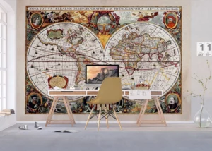 Fototapeta Historická Mapa | Vliesová fototapeta na zed' | 375 x 270 cm | FTNXXL 0351 - Obrázek 3