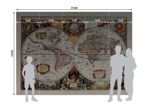 Fototapeta Historická Mapa | Vliesová fototapeta na zed' | 375 x 270 cm | FTNXXL 0351 - Obrázek 5