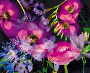 Wall Mural Violet Flowers, Premium Non-woven Wallpaper, 360 x 270 cm, FTNXXL 0389 - Image 2