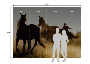 Wall Mural Wild Horses, Premium Non-woven Wallpaper, 360 x 270 cm, FTNXXL 0390 - Image 3