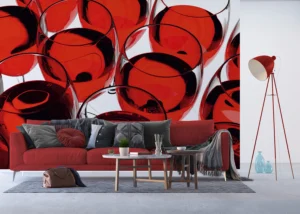 Wall Mural Red Vine, Premium Non-woven Wallpaper, 360 x 270 cm, FTNXXL 0415