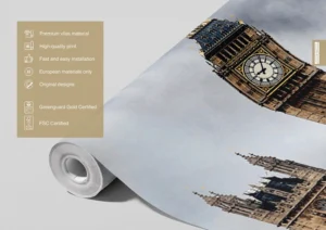 Fototapeta Ponurý Výhled na Big Ben | Vliesová fototapeta na zed' | 360 x 270 cm | FTNXXL 0423 - Obrázek 4