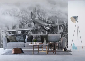 Wall Mural City Flight, Premium Non-woven Wallpaper, 360 x 270 cm, FTNXXL 0424