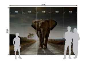 Fototapeta Král Slonů | Vliesová fototapeta na zed' | 375 x 270 cm | FTNXXL 0438 - Obrázek 5