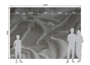 Fototapeta Záhyby Hedvábí | Vliesová fototapeta na zed' | 375 x 270 cm | FTNXXL 0451 - Obrázek 5