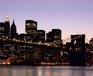 Wall Mural Night City View, Premium Non-woven Wallpaper, 360 x 270 cm, FTNXXL 0459 - Image 2