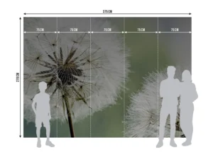 Wall Mural Dandelion, Premium Non-woven Wallpaper, 375 x 270 cm, FTNXXL 0477 - Image 7