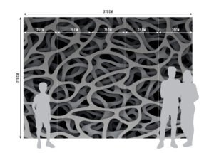 Wall Mural 3D Abstraction, Premium Non-woven Wallpaper, 375 x 270 cm, FTNXXL 1128 - Image 4