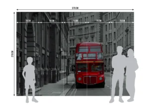 Fototapeta Londýnský Autobus | Vliesová fototapeta na zed' | 360 x 270 cm | FTNXXL 1132 - Obrázek 4