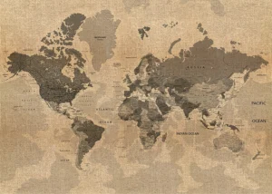 Fototapeta Historická Mapa Světa | Vliesová fototapeta na zed' | 360 x 270 cm | FTNXXL 1215 - Obrázek 2