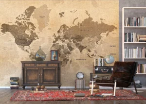 Fototapeta Historická Mapa Světa | Vliesová fototapeta na zed' | 360 x 270 cm | FTNXXL 1215