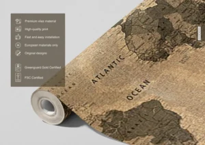 Fototapeta Historická Mapa Světa | Vliesová fototapeta na zed' | 360 x 270 cm | FTNXXL 1215 - Obrázek 4