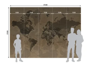 Fototapeta Historická Mapa Světa | Vliesová fototapeta na zed' | 360 x 270 cm | FTNXXL 1215 - Obrázek 5