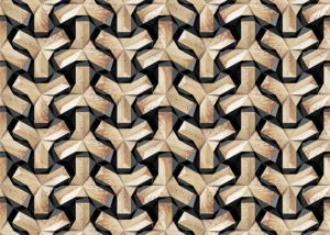 Wall Mural Wooden Structure, 375 x 270 cm, FTNXXL 1217 - Image 2