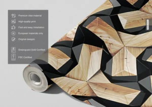 Wall Mural Wooden Structure, 375 x 270 cm, FTNXXL 1217 - Image 6